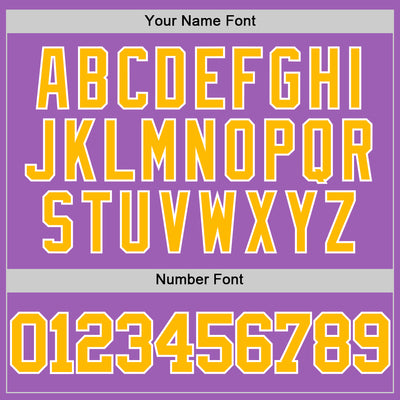 Custom Medium Purple Gold-White Authentic Basketball Jersey