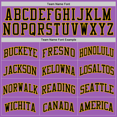 Custom Medium Purple Black-Gold Authentic Basketball Jersey