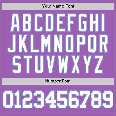 Custom Medium Purple White-Light Blue Authentic Basketball Jersey