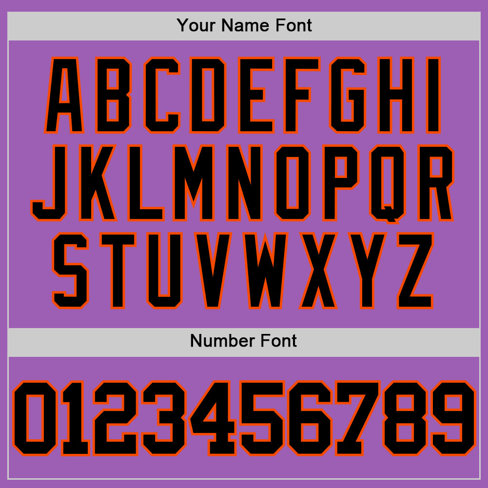 Custom Medium Purple Black-Orange Authentic Basketball Jersey