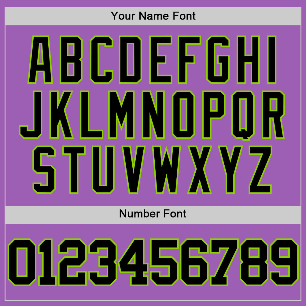 Custom Medium Purple Black-Neon Green Authentic Basketball Jersey