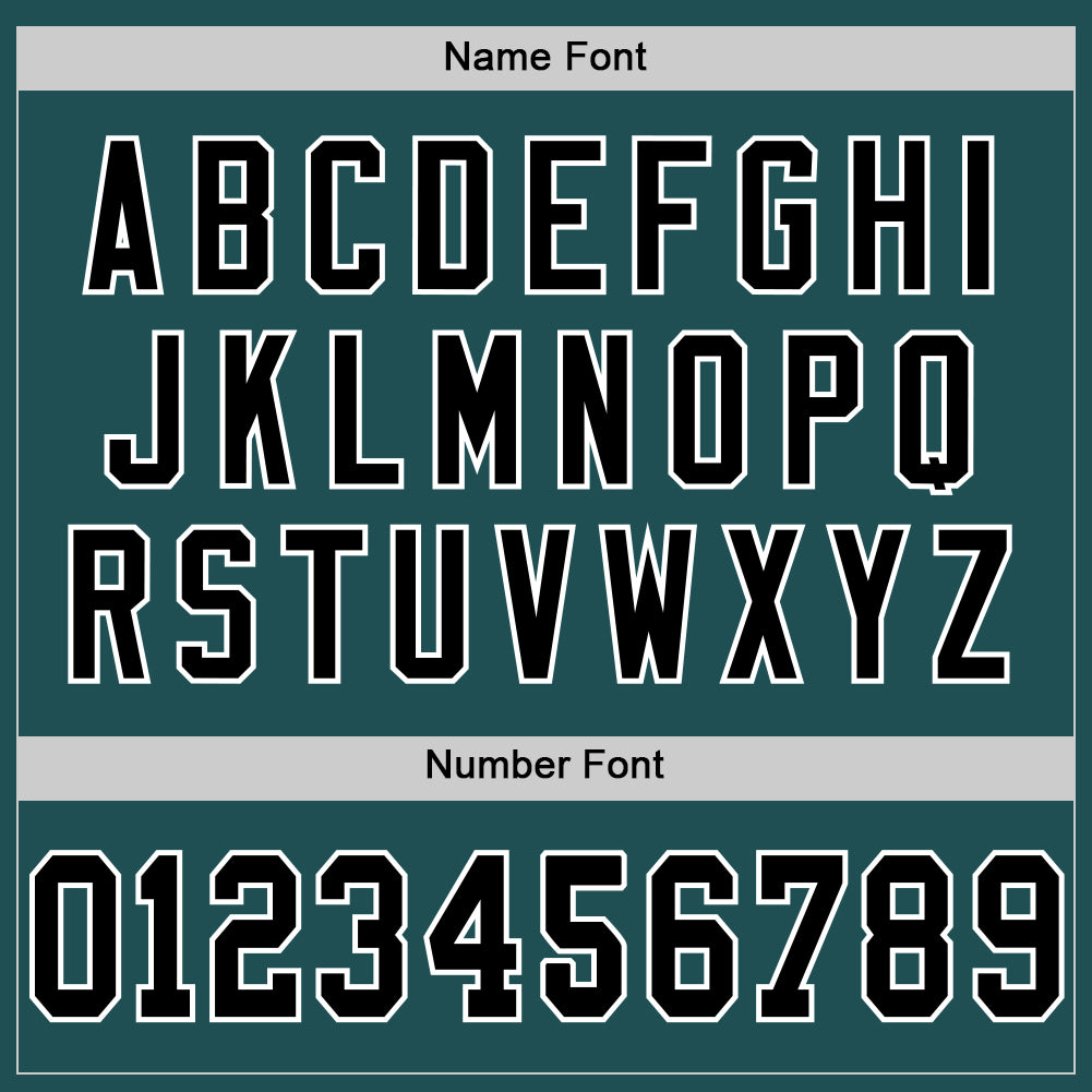 Custom Midnight Green Black-White Mesh Authentic Throwback Football Jersey