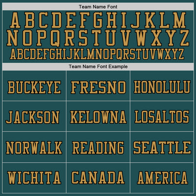 Custom Midnight Green Black-Old Gold Mesh Authentic Throwback Football Jersey