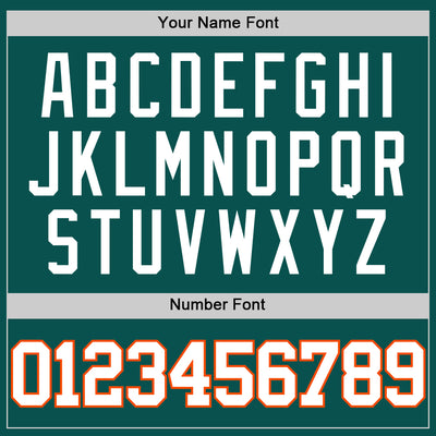 Custom Midnight Green White-Orange Authentic Basketball Jersey