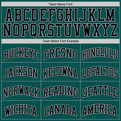 Custom Midnight Green Black-Gray Authentic Basketball Jersey