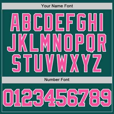 Custom Midnight Green Pink-White Authentic Basketball Jersey