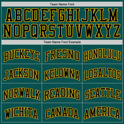 Custom Midnight Green Black-Gold Authentic Basketball Jersey