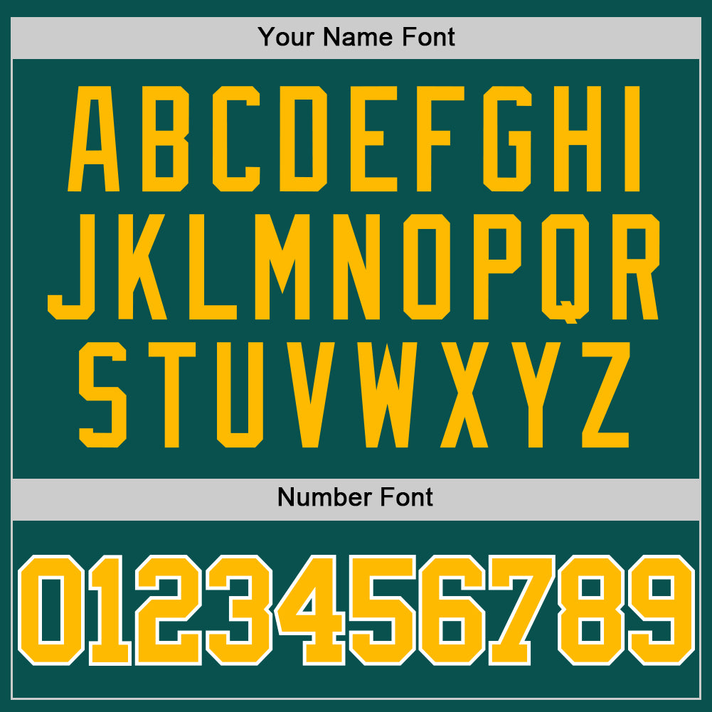 Custom Midnight Green Gold-White Authentic Basketball Jersey