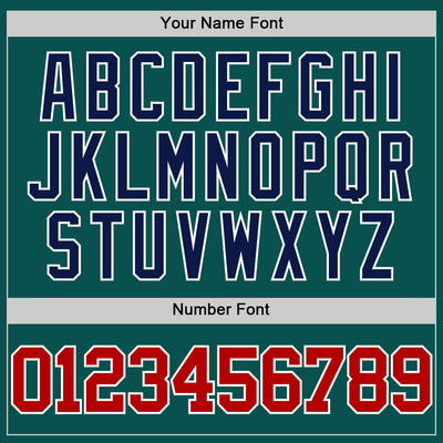 Custom Midnight Green Red White-Navy Authentic Basketball Jersey