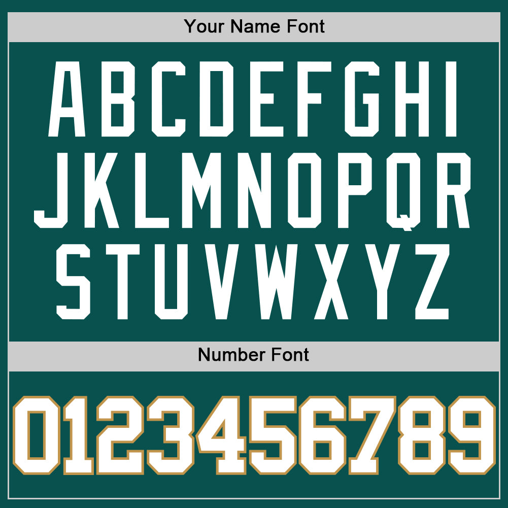 Custom Midnight Green White-Old Gold Authentic Basketball Jersey