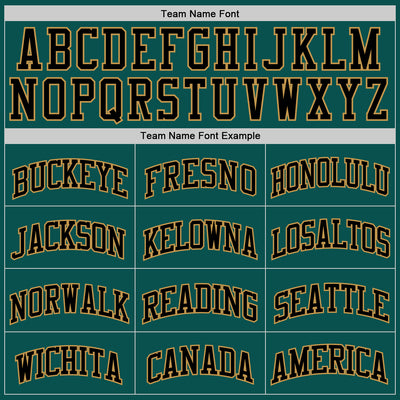 Custom Midnight Green Black-Old Gold Authentic Basketball Jersey