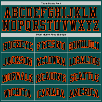 Custom Midnight Green Black-Orange Authentic Basketball Jersey