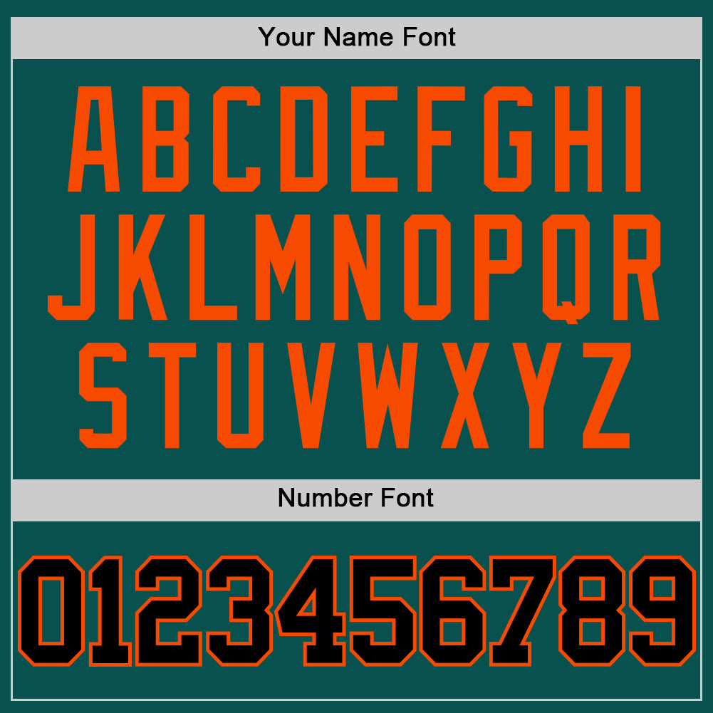 Custom Midnight Green Black-Orange Authentic Basketball Jersey