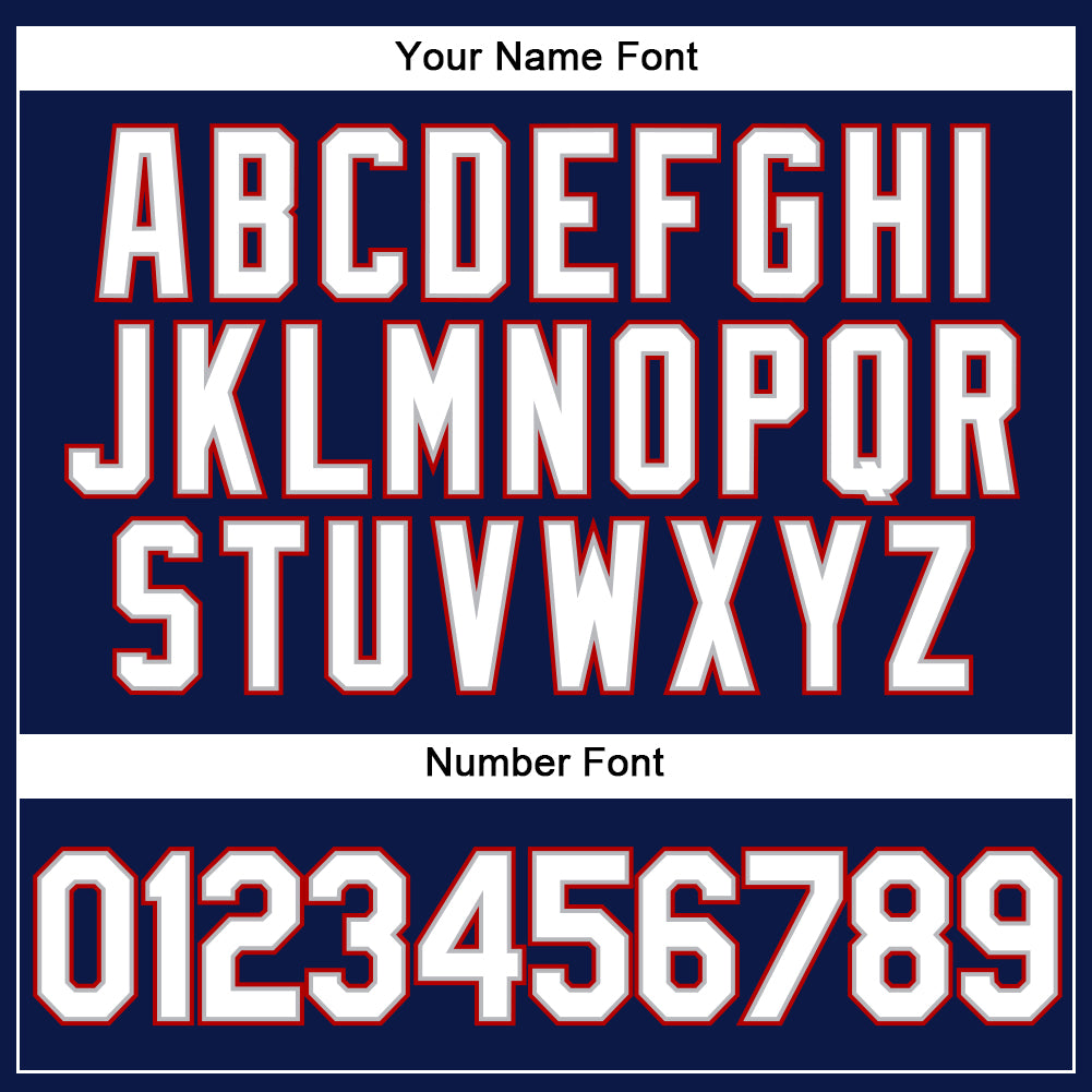 Custom Navy Red Pinstripe White-Gray Authentic Baseball Jersey