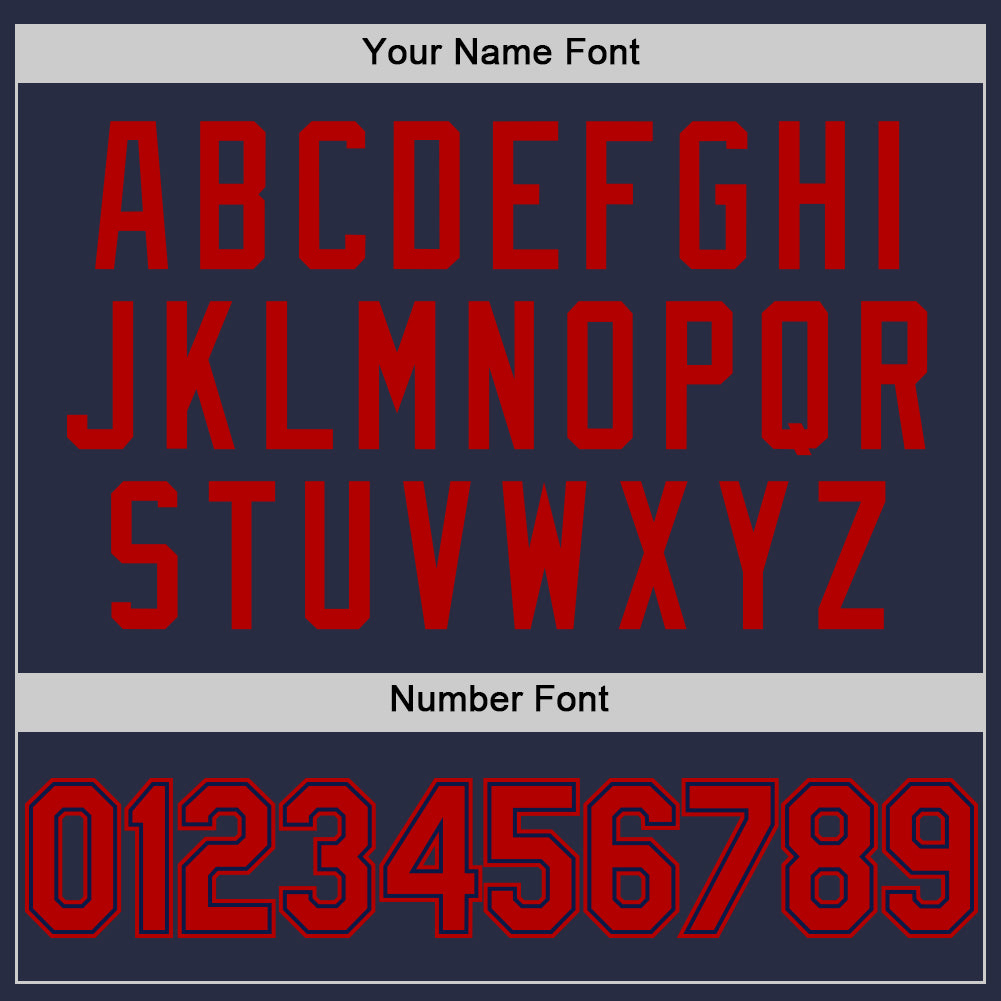 Custom Navy Red Mesh Authentic Throwback Baseball Jersey