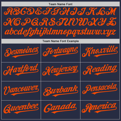 Custom Navy Orange Mesh Authentic Throwback Baseball Jersey