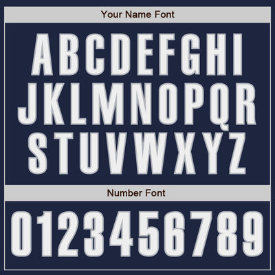 Custom Navy White-Gray Authentic Baseball Jersey