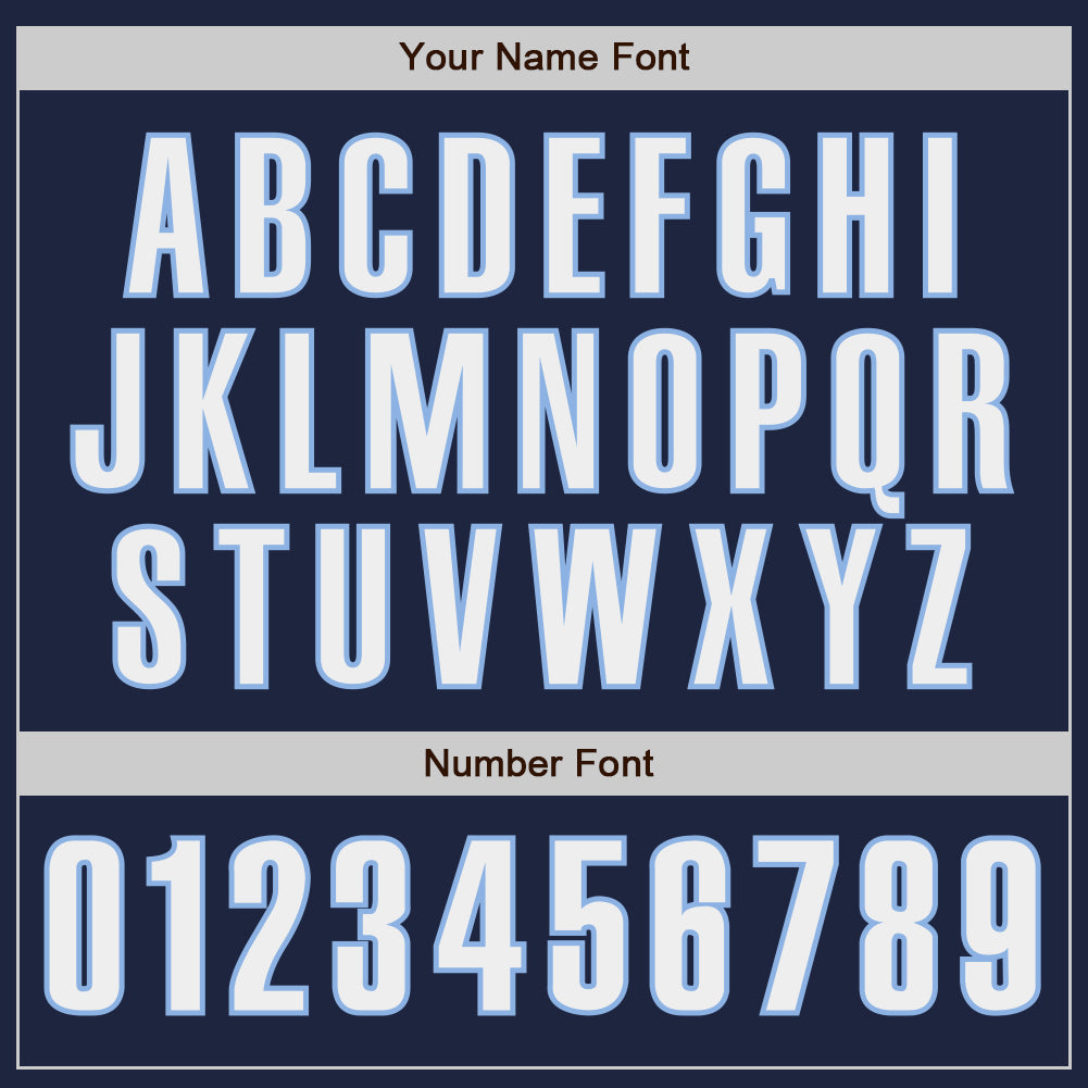 Custom Navy White-Light Blue Authentic Baseball Jersey