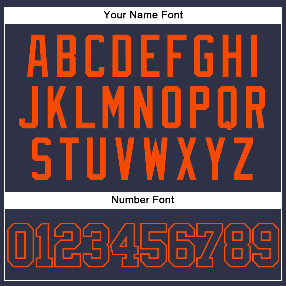 Custom Navy Orange Mesh Authentic Throwback Baseball Jersey