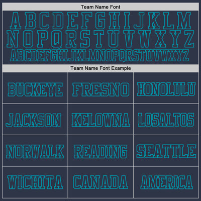 Custom Navy Teal Mesh Authentic Throwback Football Jersey