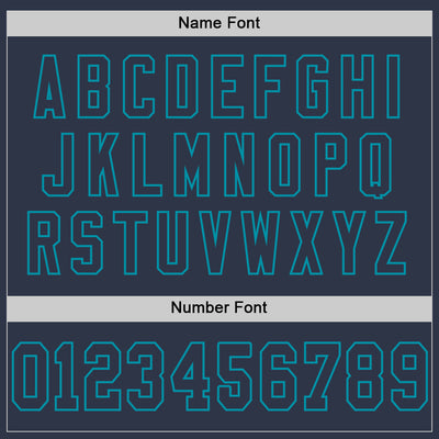 Custom Navy Teal Mesh Authentic Throwback Football Jersey