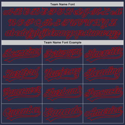 Custom Navy Red Authentic Throwback Baseball Jersey