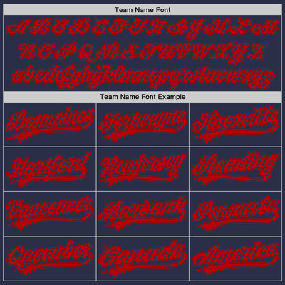 Custom Navy Red Authentic Throwback Baseball Jersey