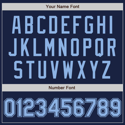 Custom Navy Light Blue Authentic Baseball Jersey