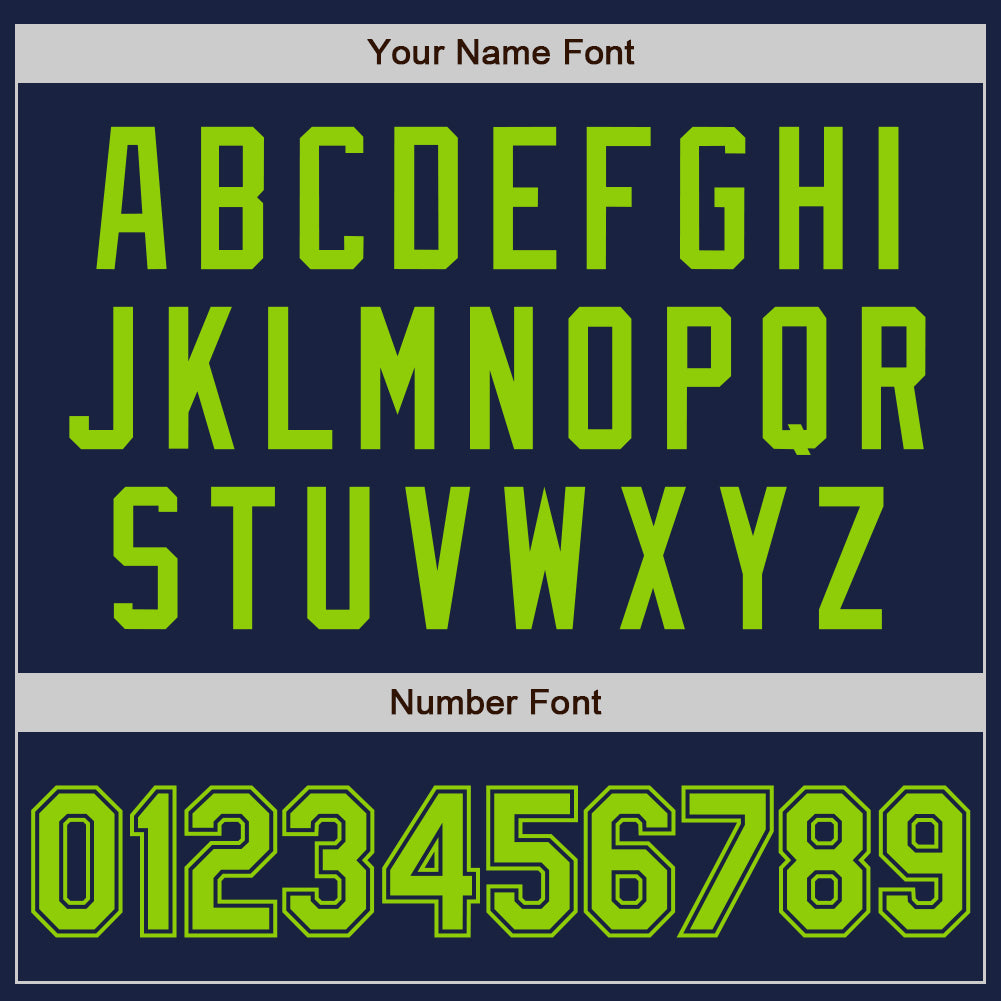 Custom Navy Neon Green Authentic Baseball Jersey