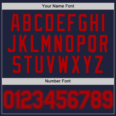 Custom Navy Red Authentic Throwback Basketball Jersey