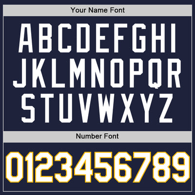 Custom Navy White-Gold Authentic Throwback Basketball Jersey