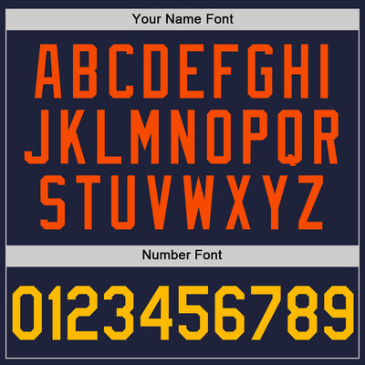 Custom Navy Gold-Orange Authentic Throwback Basketball Jersey