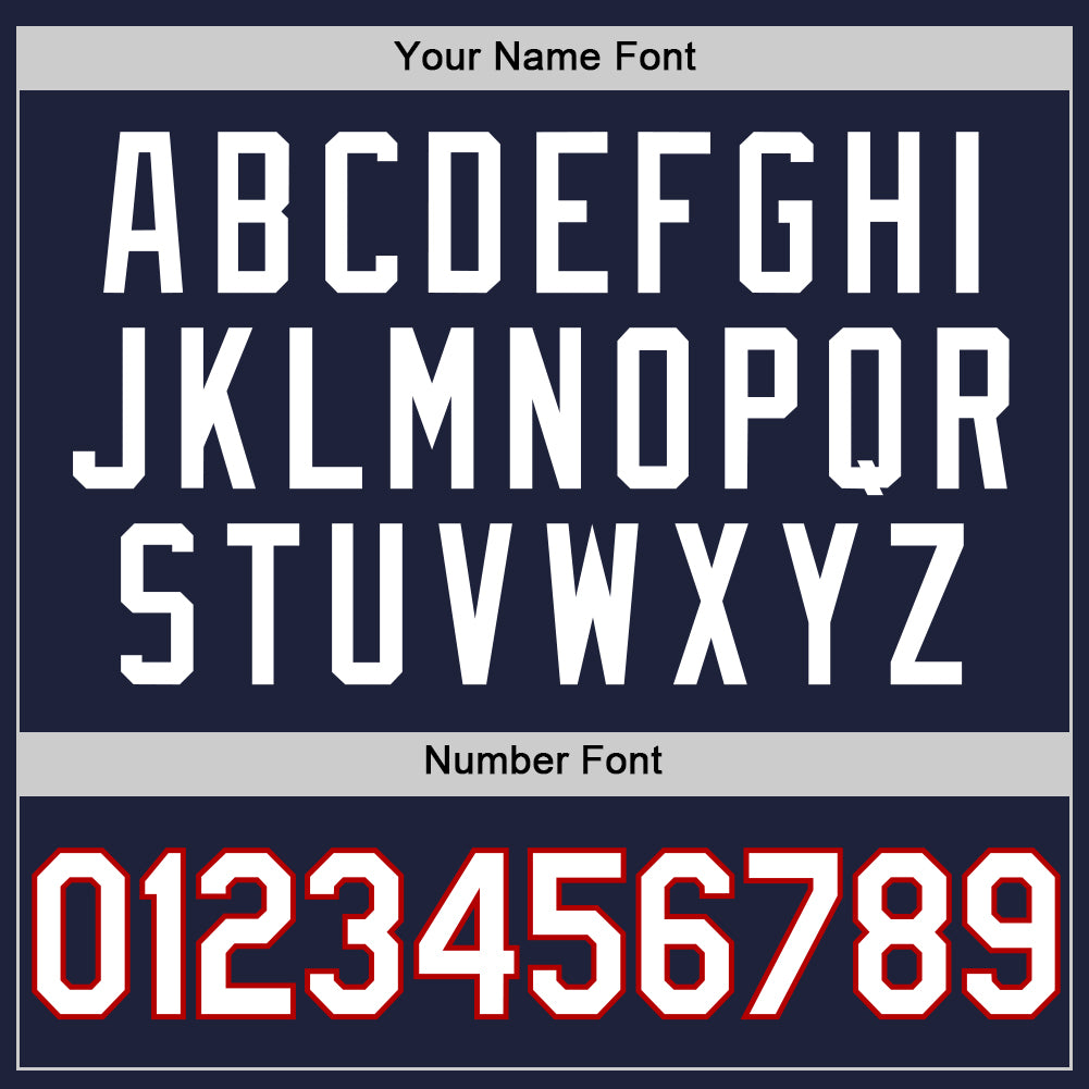 Custom Navy White-Red Authentic Throwback Basketball Jersey