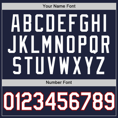 Custom Navy White-Red Authentic Throwback Basketball Jersey