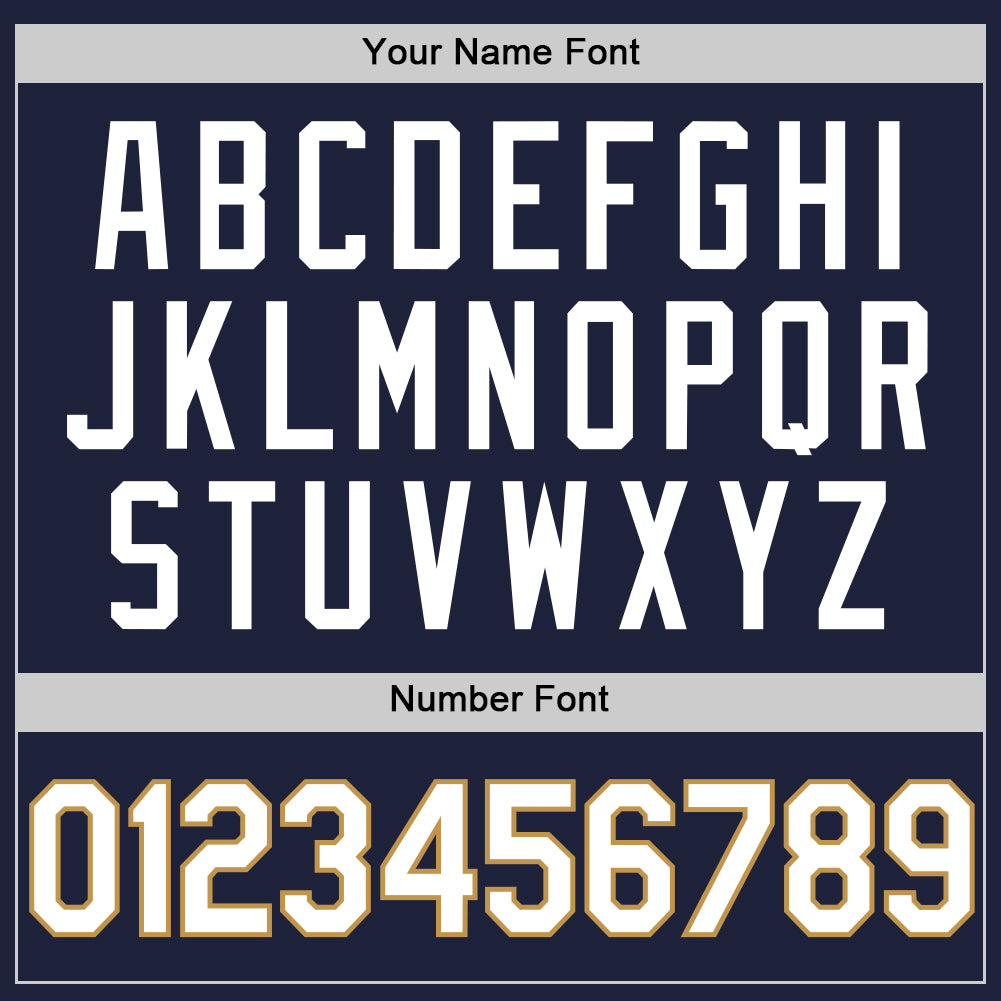 Custom Navy White-Old Gold Authentic Throwback Basketball Jersey