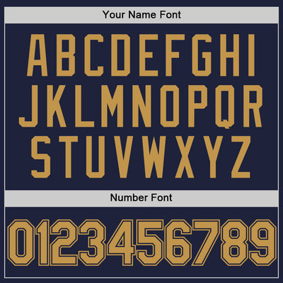 Custom Navy Old Gold Authentic Throwback Basketball Jersey