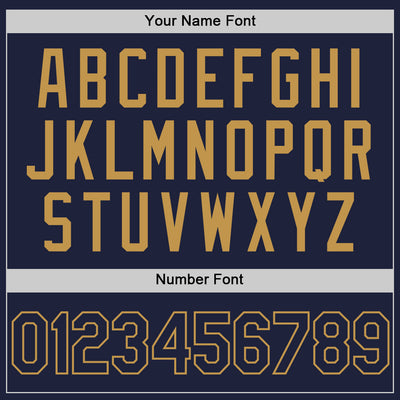 Custom Navy Old Gold Authentic Throwback Basketball Jersey