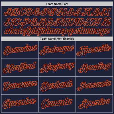 Custom Navy Orange Authentic Throwback Basketball Jersey