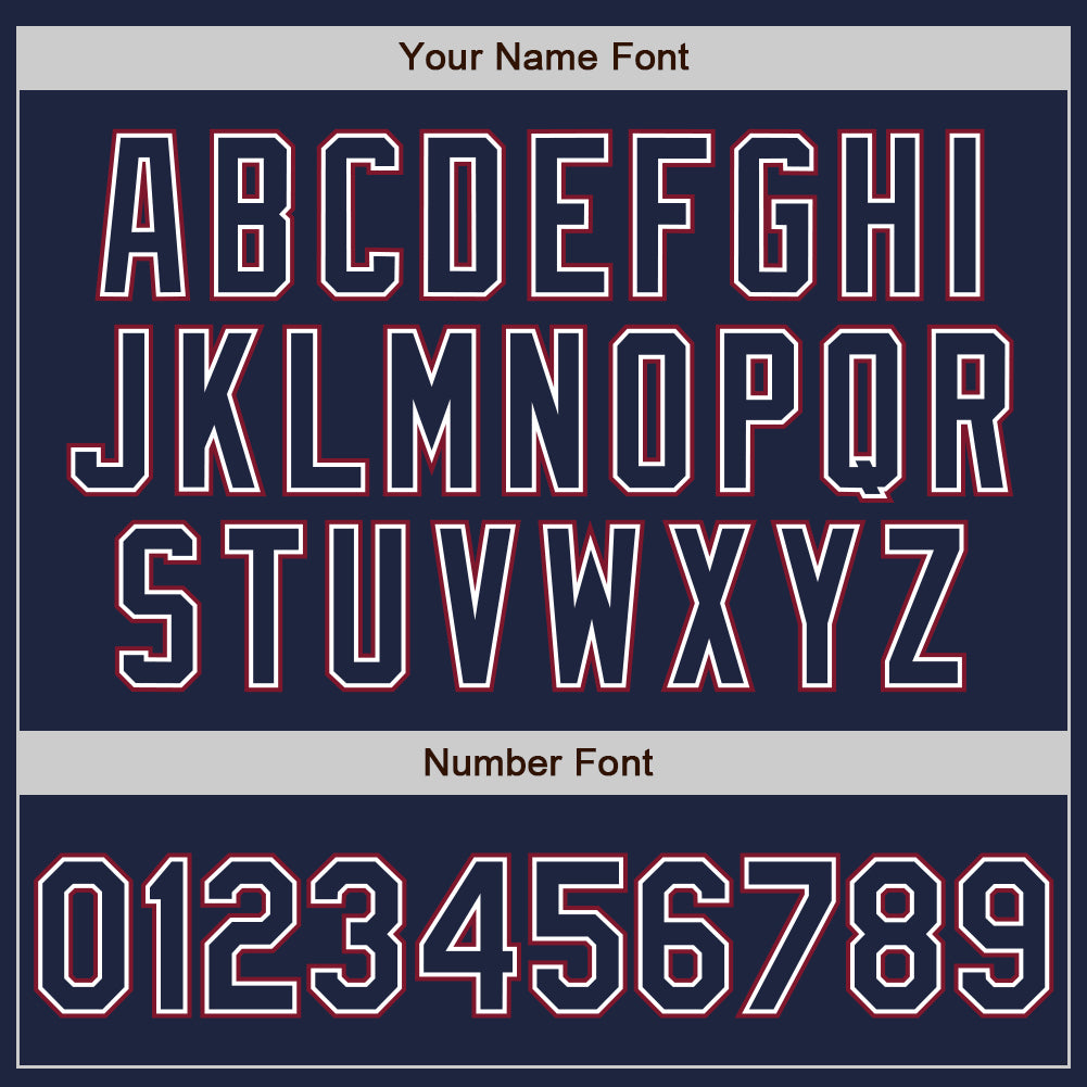 Custom Navy White-Crimson Authentic Baseball Jersey