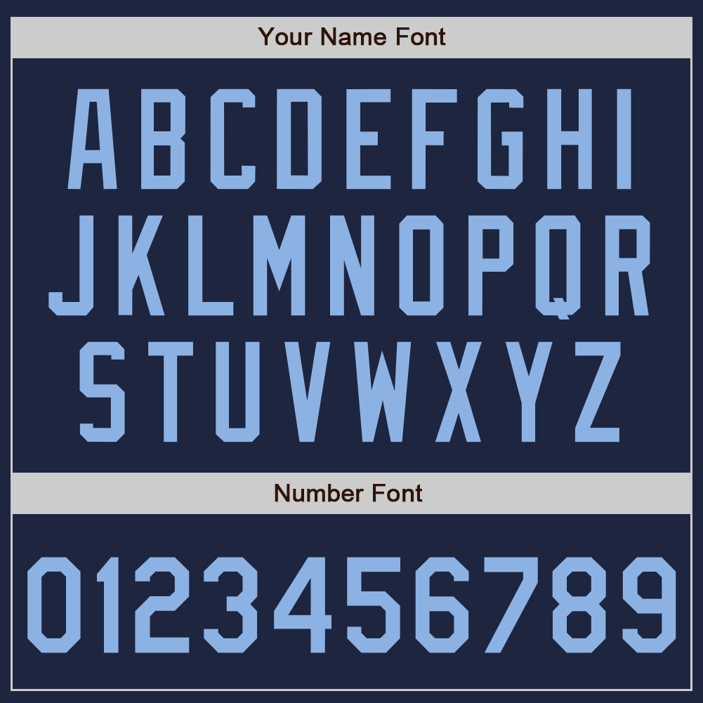 Custom Navy Light Blue Authentic Baseball Jersey