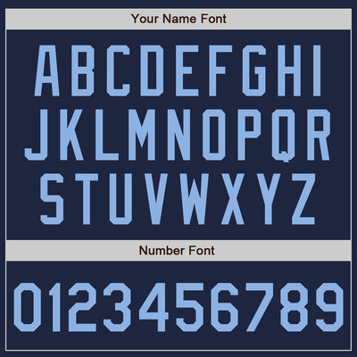 Custom Navy Light Blue Authentic Baseball Jersey