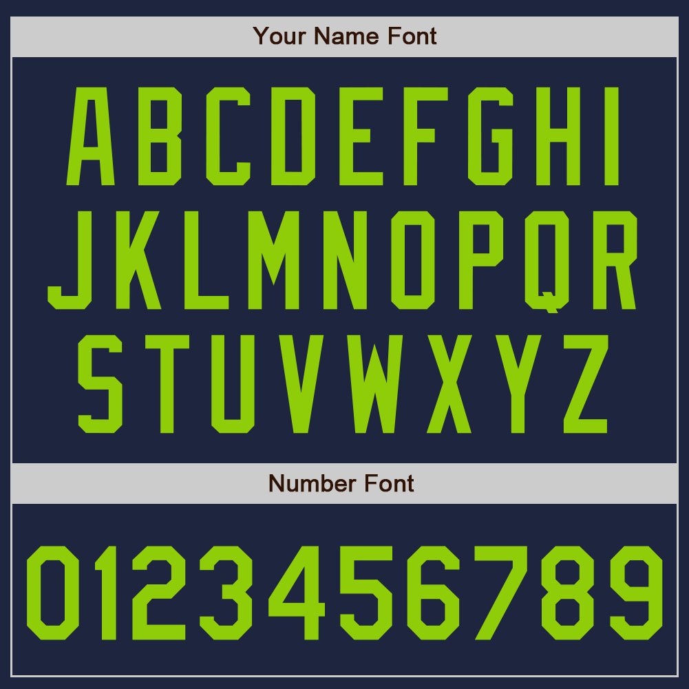 Custom Navy Neon Green Authentic Baseball Jersey