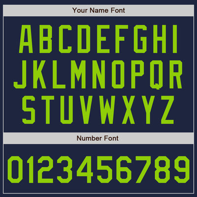 Custom Navy Neon Green Authentic Baseball Jersey