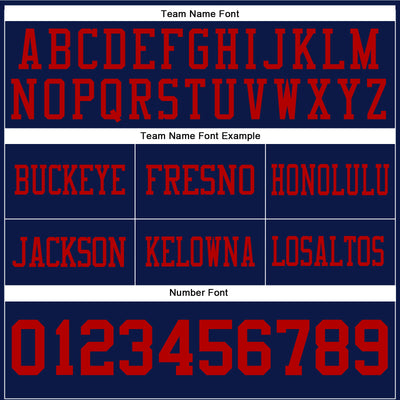 Custom Navy Red Authentic Football Jersey