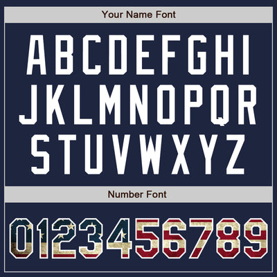 Custom Stitched Navy Vintage USA Flag-White Baseball Pullover Sweatshirt Hoodie