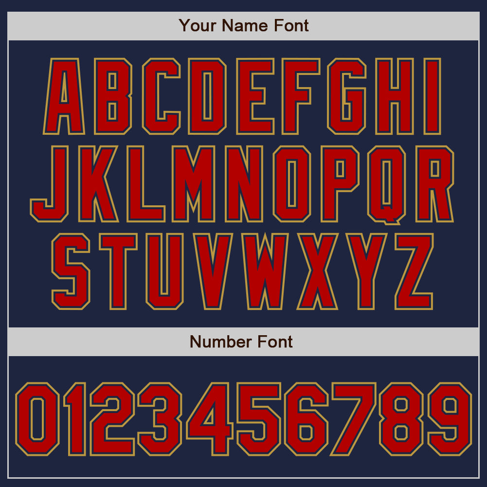 Custom Stitched Navy Red-Old Gold Baseball Pullover Sweatshirt Hoodie