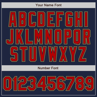 Custom Stitched Navy Red-Old Gold Baseball Pullover Sweatshirt Hoodie