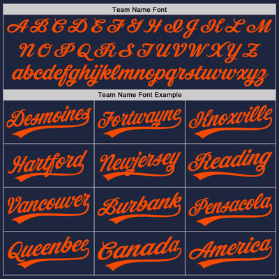 Custom Stitched Navy Orange Baseball Pullover Sweatshirt Hoodie