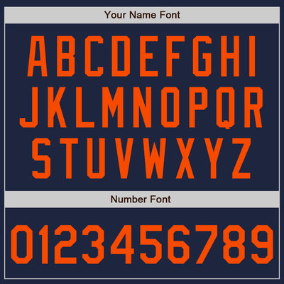 Custom Stitched Navy Orange Baseball Pullover Sweatshirt Hoodie