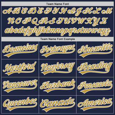 Custom Stitched Navy Old Gold-White Baseball Pullover Sweatshirt Hoodie